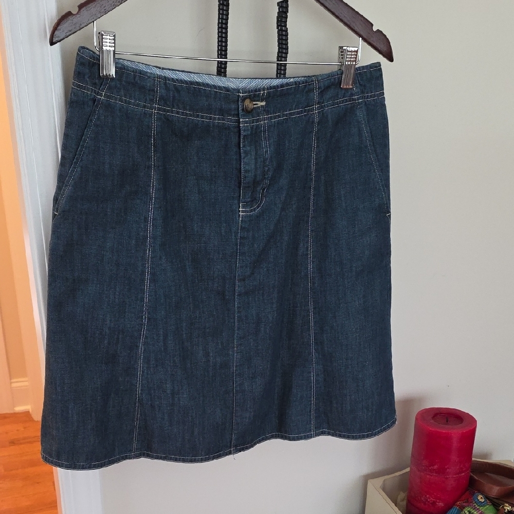 Eddie Bauer Dark Blue A-Line Skirt